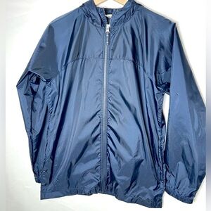Lands End Navy Girls Blue Windbreaker Jacket, L